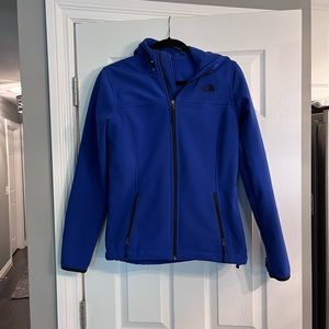 North Face blue hooded jacket